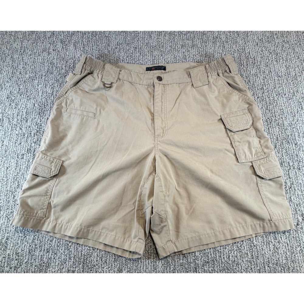5.11 Tactical Cargo Shorts Mens 40* Khaki Tan Ripstop Utility Pockets Outdoor